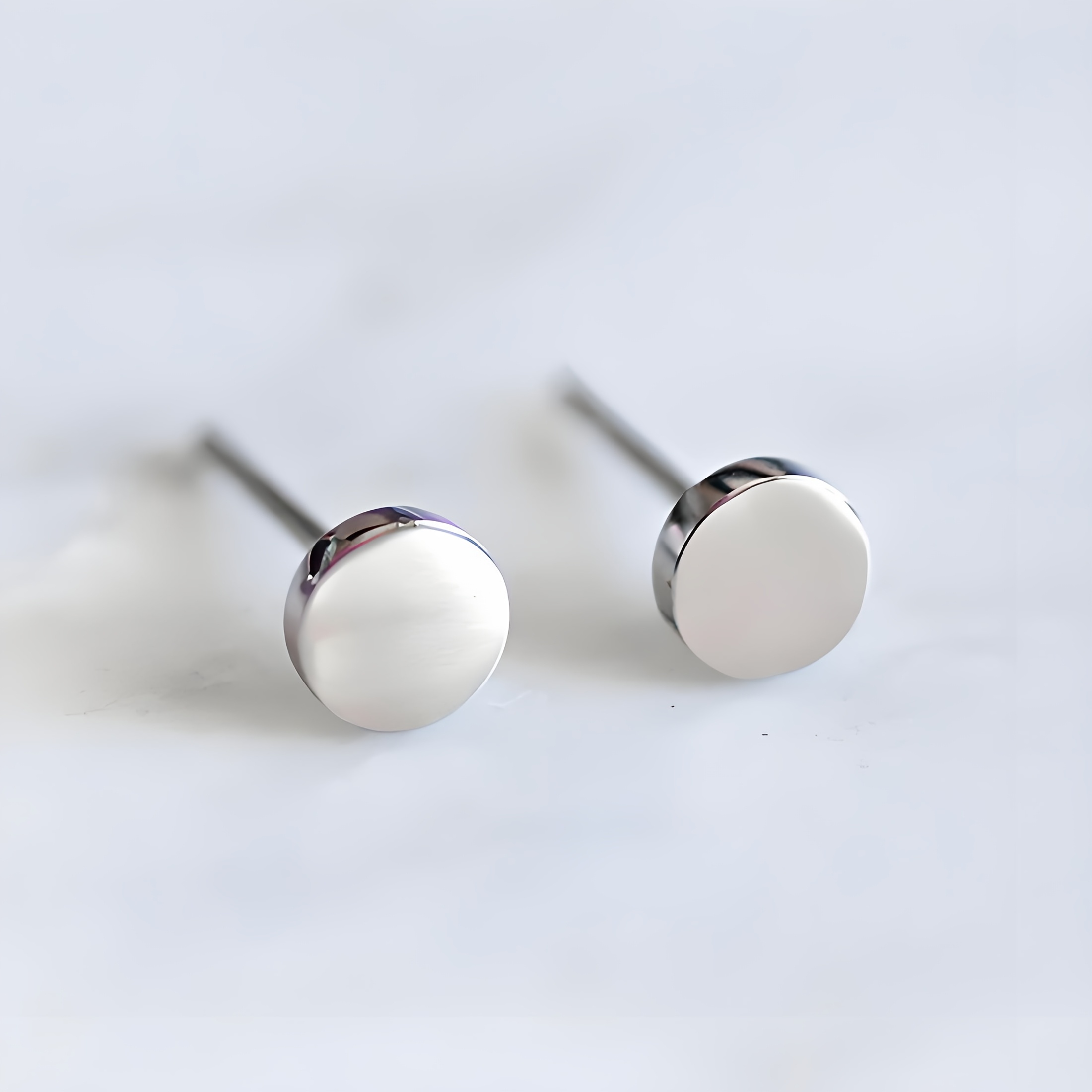 Women's Minimalist Round Ball Stainless Steel Stud Earrings